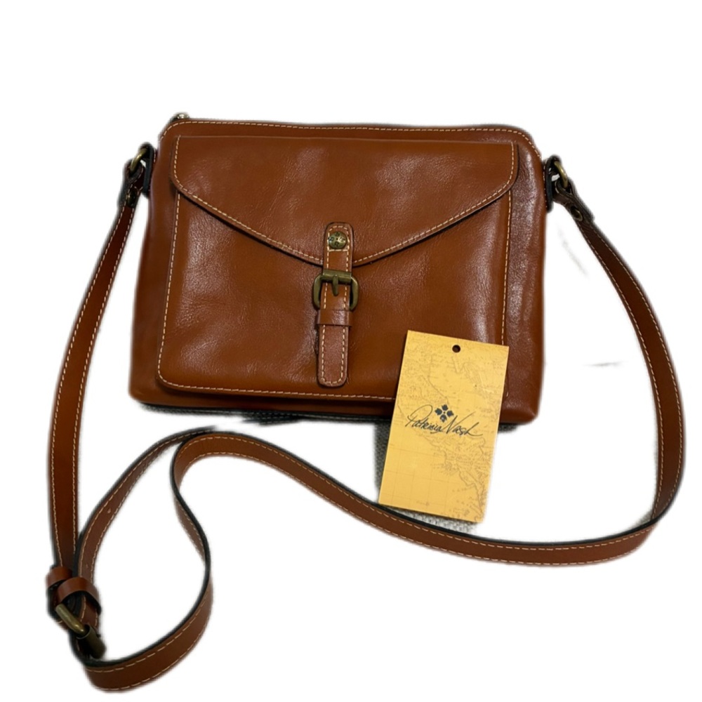 Patricia Nash NWT Heritage
Avellino Tan Leather
Crossbody Messenger
Satchel Bag